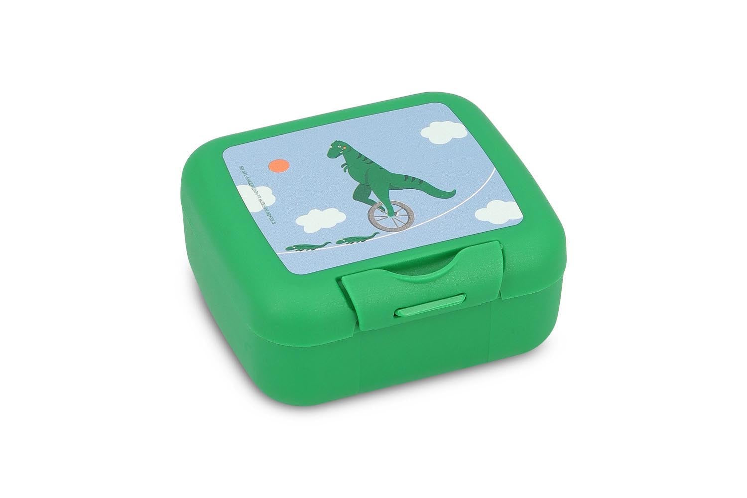 Silly Beasties Snackbox T-Rex grün in Grün präsentiert im Onlineshop von KAQTU Design AG. Aufbewahrungsbehälter ist von Amuse