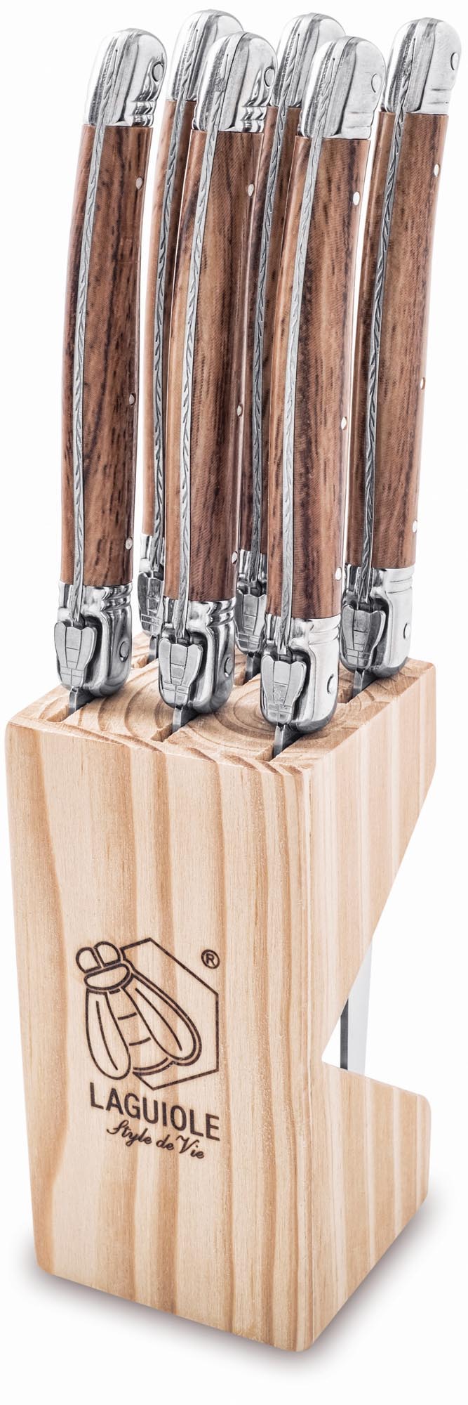 Premium Line Steakmesser Wood 1.8mm in Mehrfarbig präsentiert im Onlineshop von KAQTU Design AG. Küchenmesser ist von Laguiole Style de Vie