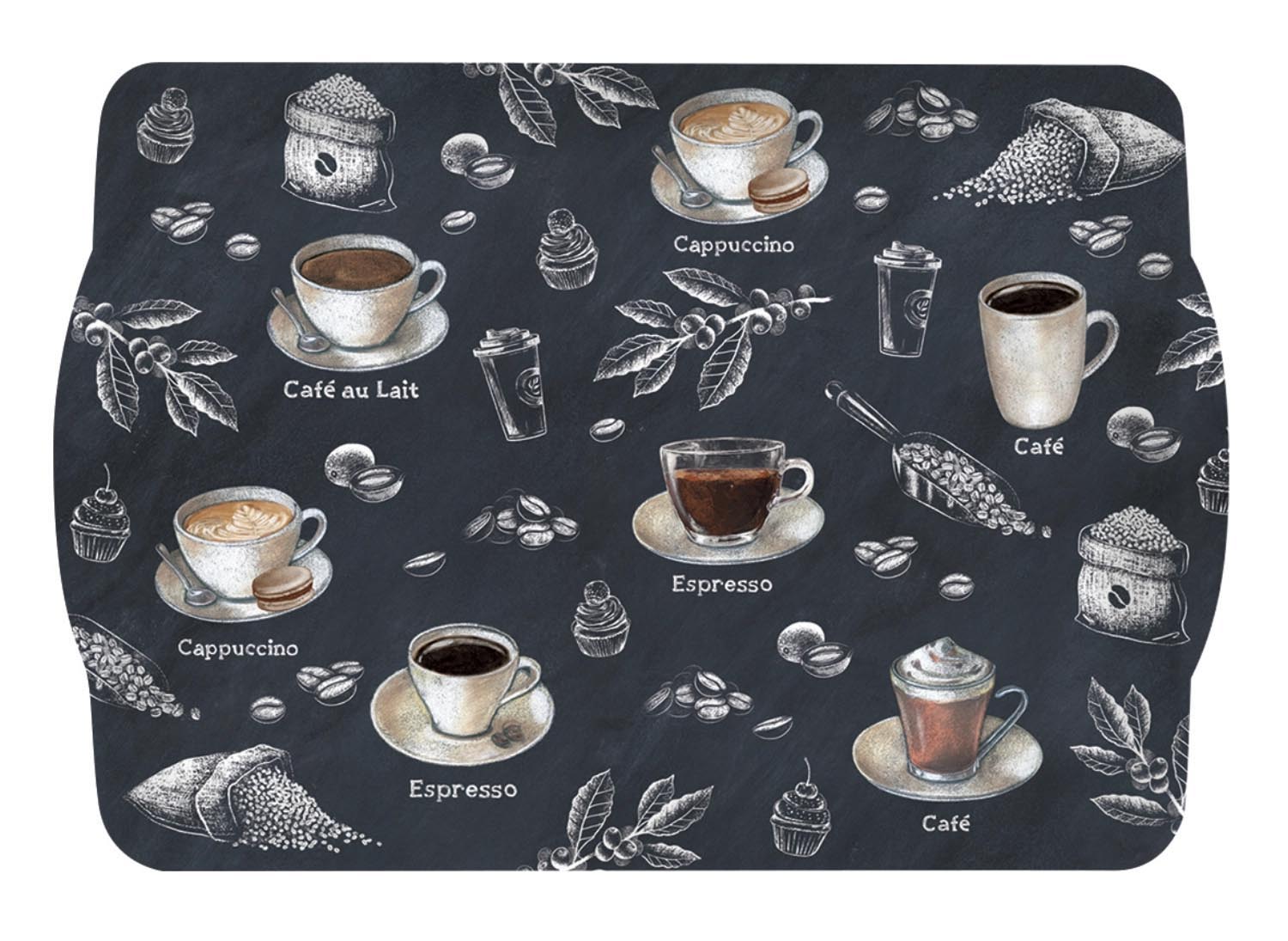 Barista Tablett mit Griffen 33x22cm in Mehrfarbig präsentiert im Onlineshop von KAQTU Design AG. Tablett ist von Easy Life