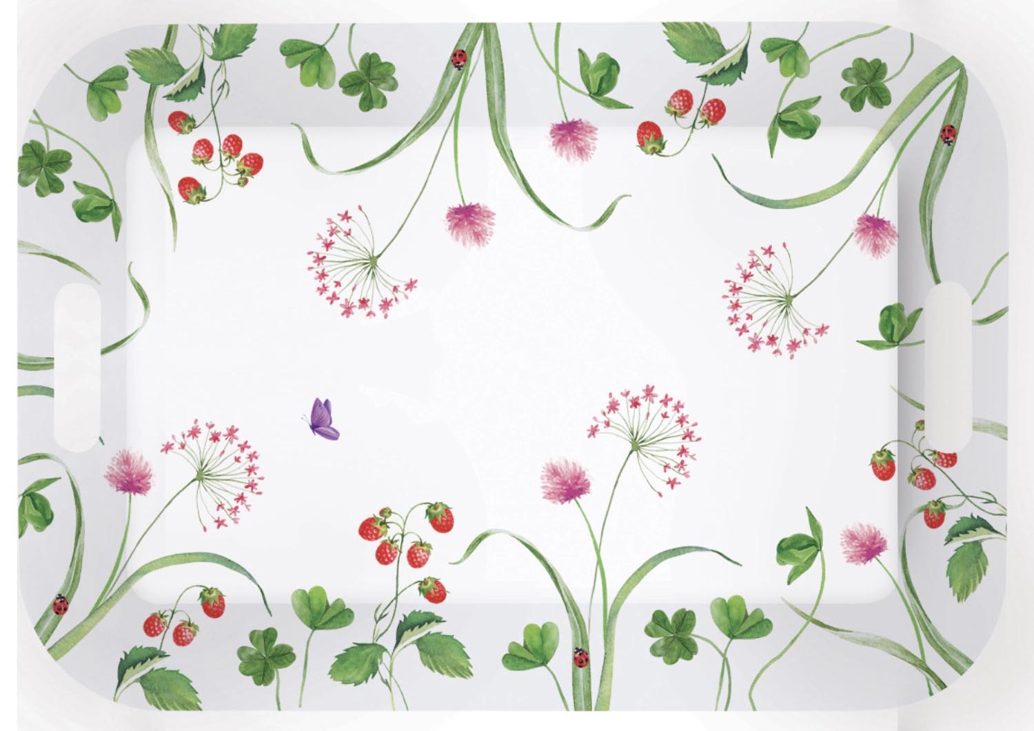 En plain air Tablett mit Griffen 47x33cm in Mehrfarbig präsentiert im Onlineshop von KAQTU Design AG. Tablett ist von Easy Life