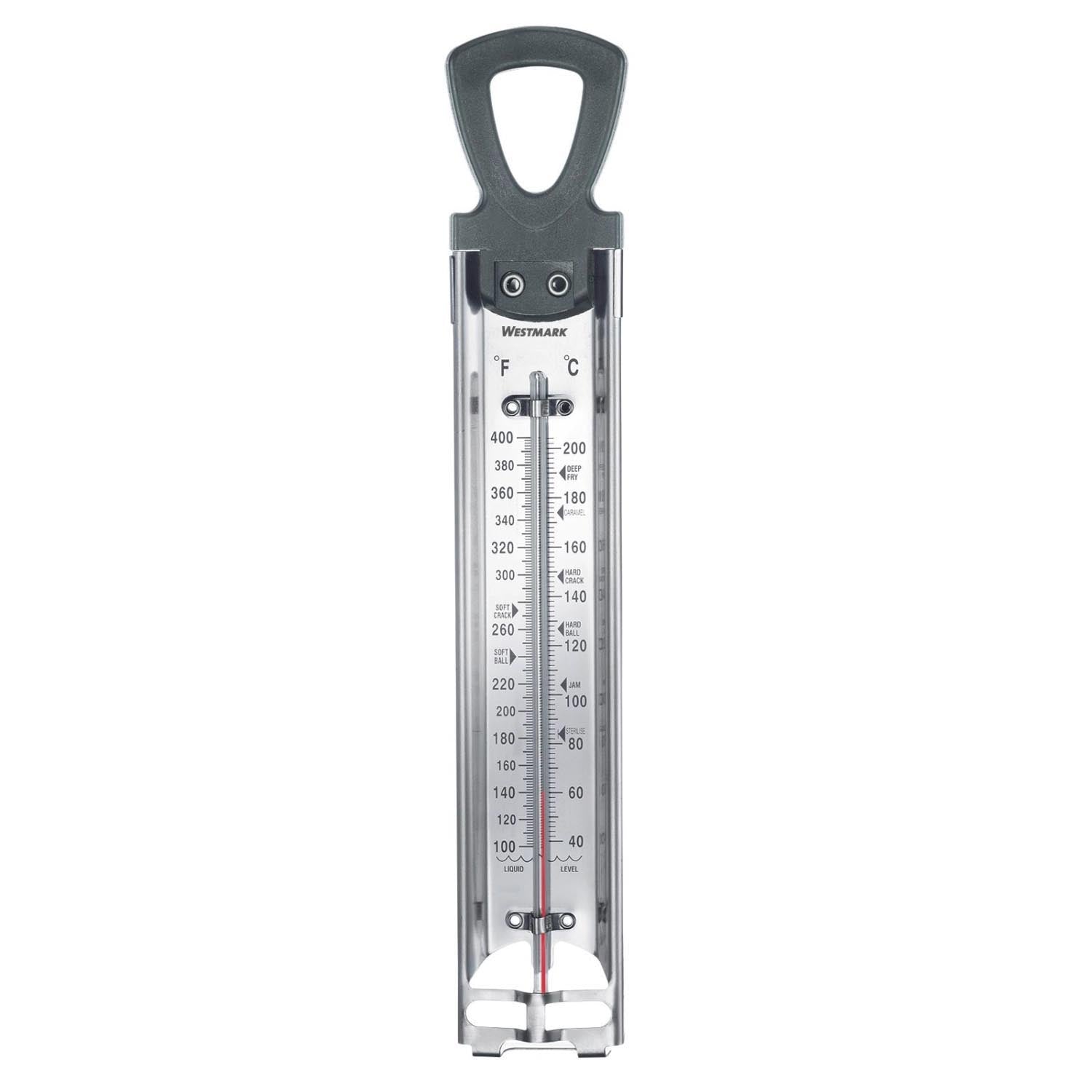 Präzises Zuckerthermometer von Westmark, ideal für die Zubereitung von Süssspeisen und das Erreichen exakter Temperaturen.