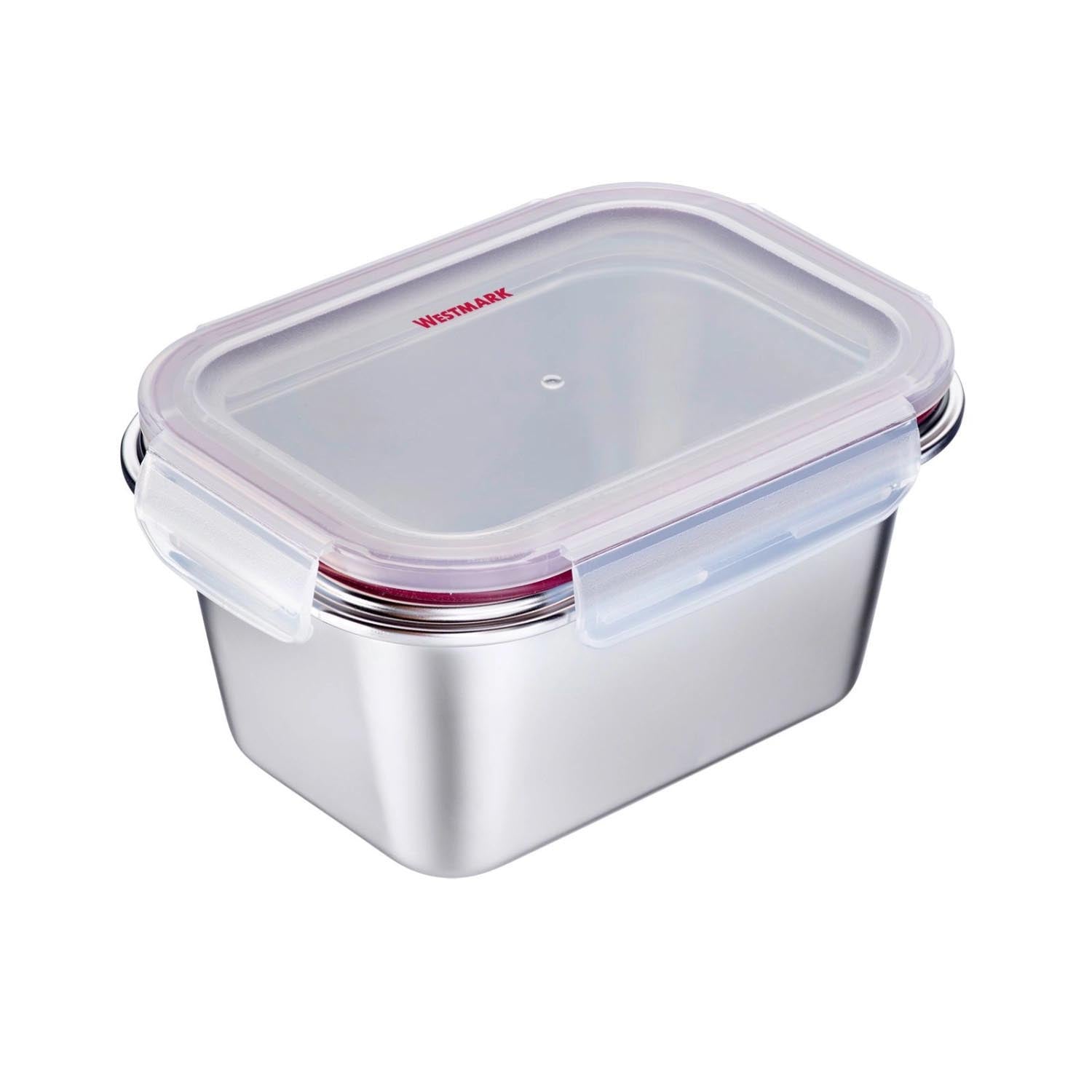 Lunch Box Edelstahl 1000ml in Silber präsentiert im Onlineshop von KAQTU Design AG. Aufbewahrungsbehälter ist von Westmark