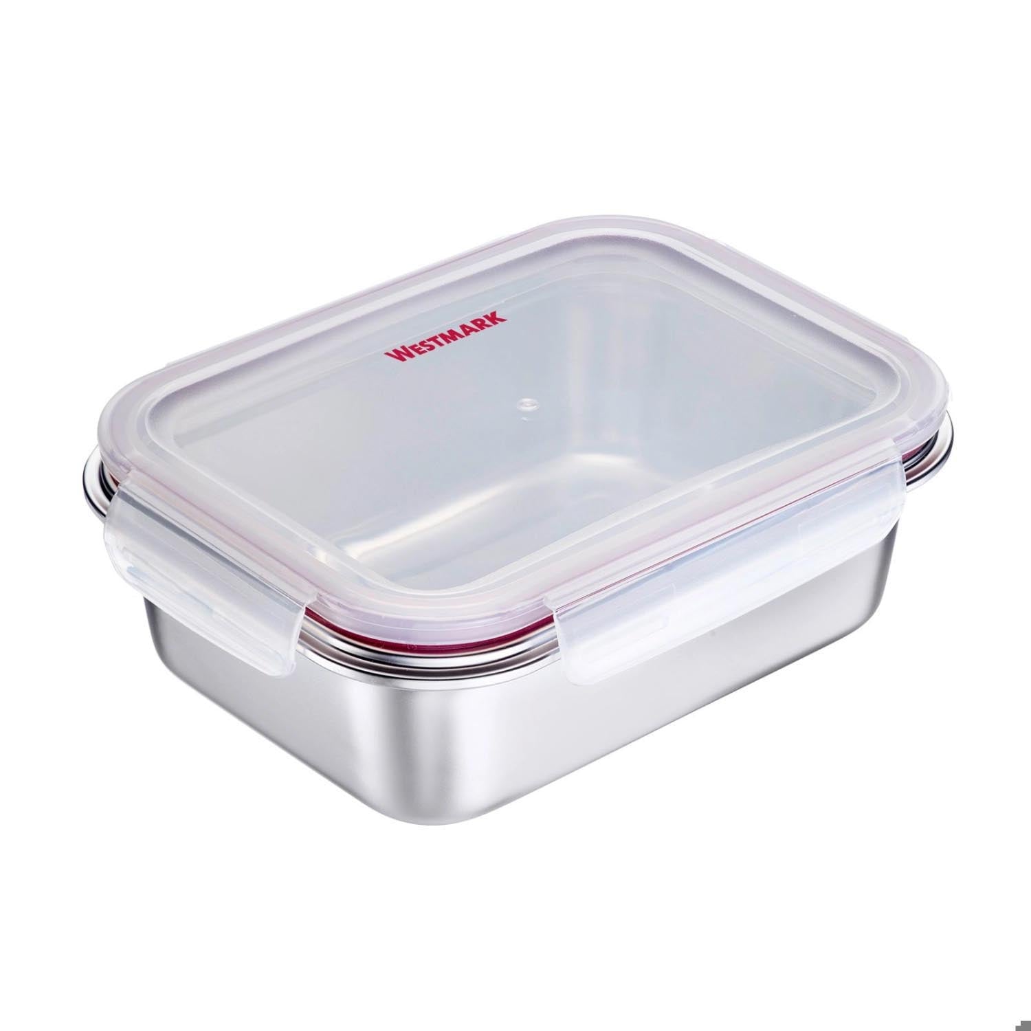 Lunch Box Edelstahl 1300ml in Silber präsentiert im Onlineshop von KAQTU Design AG. Aufbewahrungsbehälter ist von Westmark