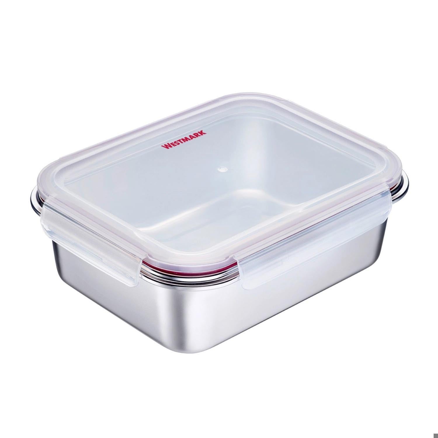 Lunch Box Edelstahl 2250ml in Silber präsentiert im Onlineshop von KAQTU Design AG. Aufbewahrungsbehälter ist von Westmark