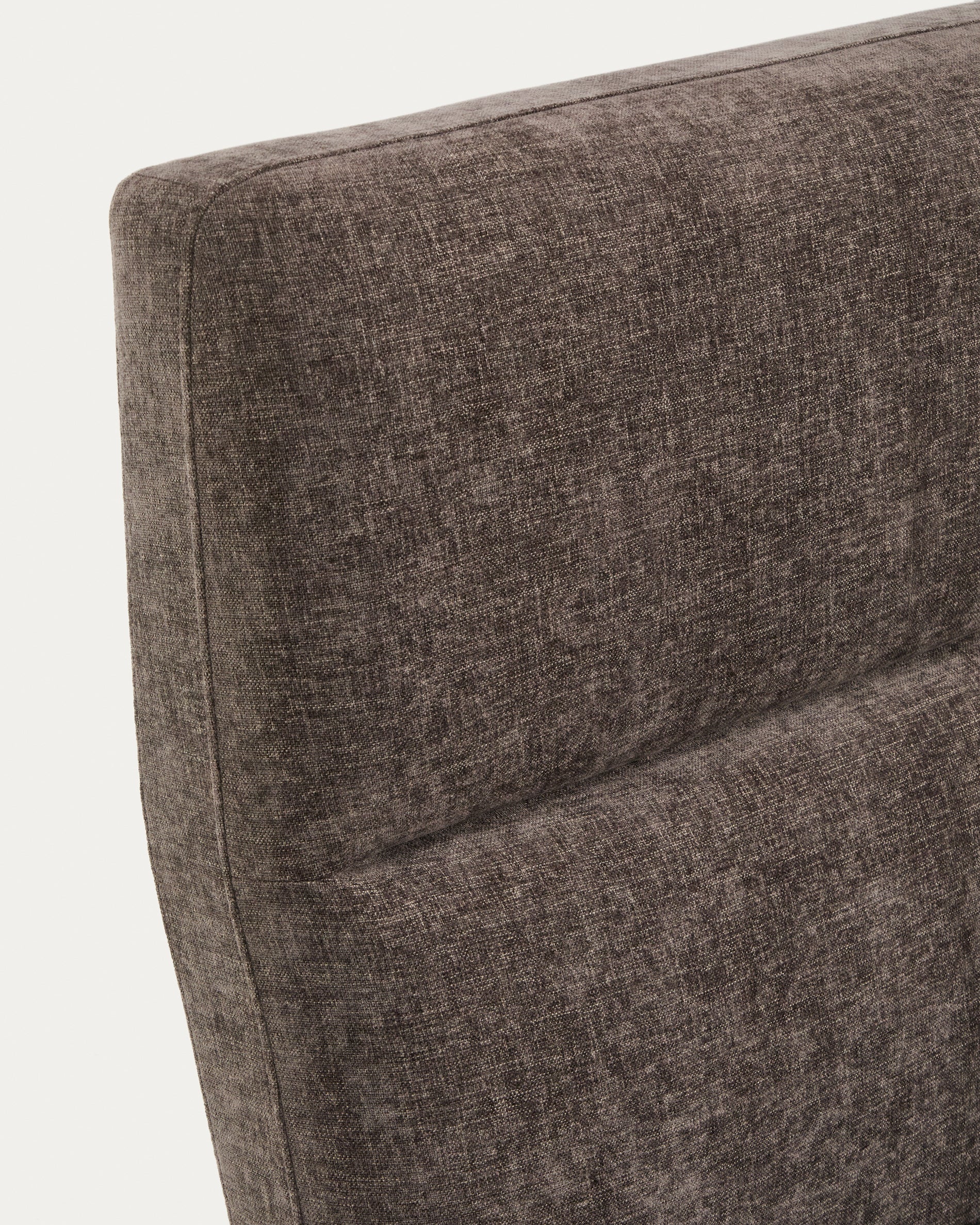 Abziehbares Bett Dafra aus dunkelbrauner Chenille mit Klappbettkasten für eine Matratze von 180 x 200 cm in Braun präsentiert im Onlineshop von KAQTU Design AG. Bett ist von Kave Home