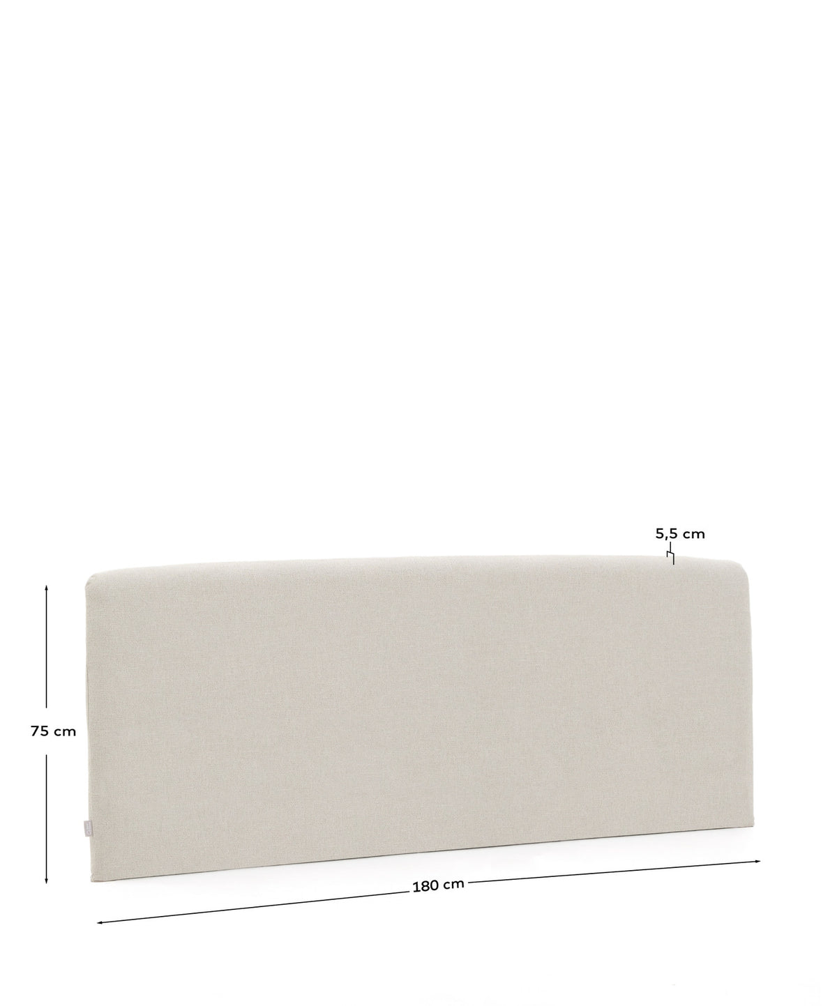 Abziehbares Kopfteil Valma aus perlfarbener Chenille für Betten bis 160 cm Breite in Perle präsentiert im Onlineshop von KAQTU Design AG. Kopfteile ist von Kave Home