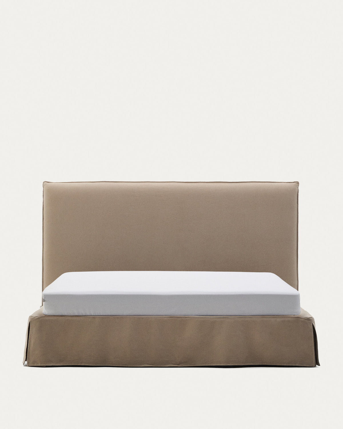 Bett mit abnehmbarem Bezug Jaira aus Leinen und Baumwolle taupe für eine Matratze von 180 x 200 cm FSC Mix Credit in Taupe präsentiert im Onlineshop von KAQTU Design AG. Bett ist von Kave Home