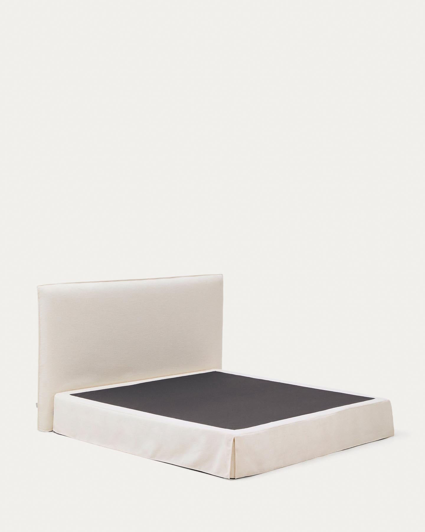 Abziehbares Bett Jaira in weißer Chenille für Matratzengröße 180 x 200 cm, FSC Mix Credit in präsentiert im Onlineshop von KAQTU Design AG. Bett ist von Kave Home