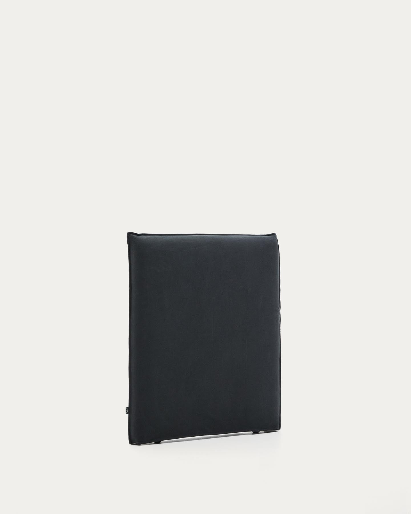 Kopfteil mit abnehmbarem Bezug Jaira aus Leinen und Baumwolle anthrazitgrau für ein Bett von 90 cm FSC Mix Credit in Anthrazit präsentiert im Onlineshop von KAQTU Design AG. Kopfteile ist von Kave Home