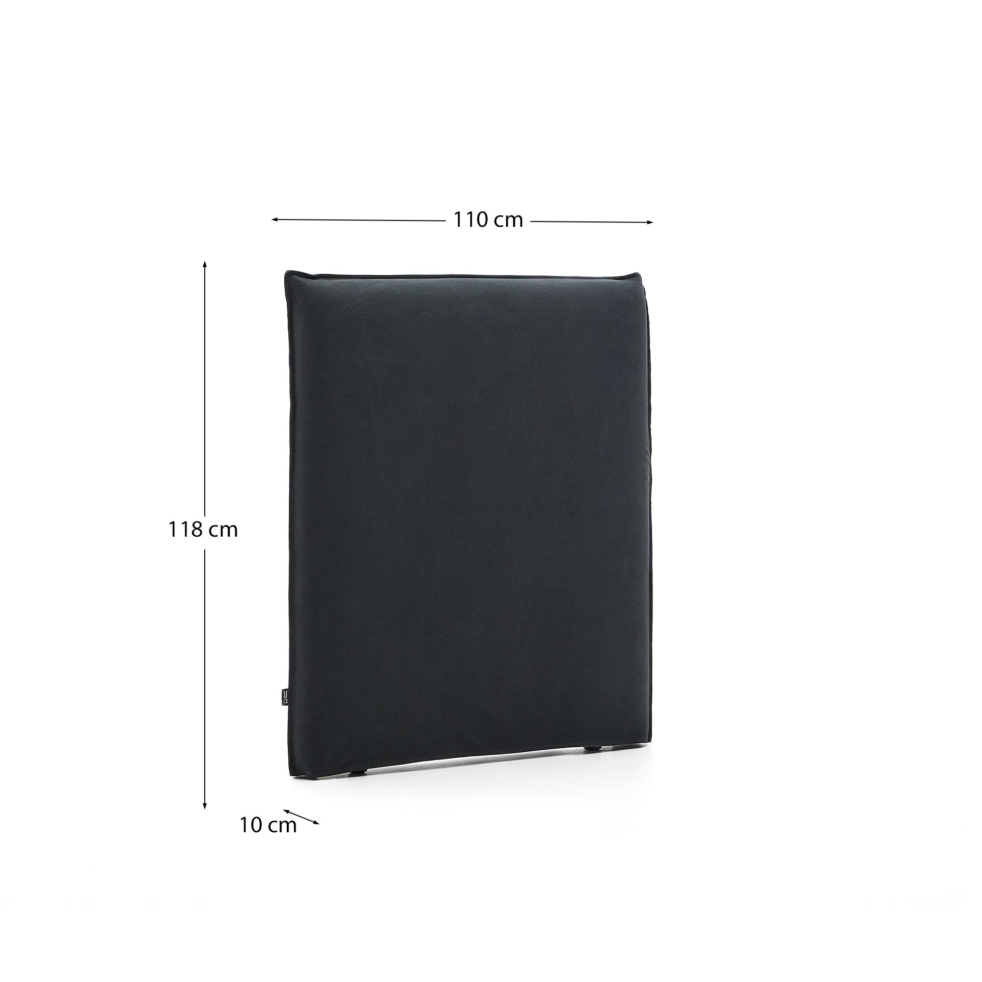 Kopfteil mit abnehmbarem Bezug Jaira aus Leinen und Baumwolle anthrazitgrau für ein Bett von 90 cm FSC Mix Credit in Anthrazit präsentiert im Onlineshop von KAQTU Design AG. Kopfteile ist von Kave Home