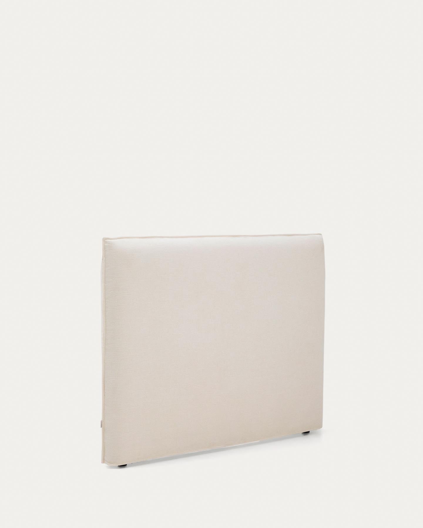 Abziehbares Bettkopfteil Jaira in weißer Chenille für Betten bis 150 cm, FSC Mix Credit in präsentiert im Onlineshop von KAQTU Design AG. Zubehör Bett ist von Kave Home