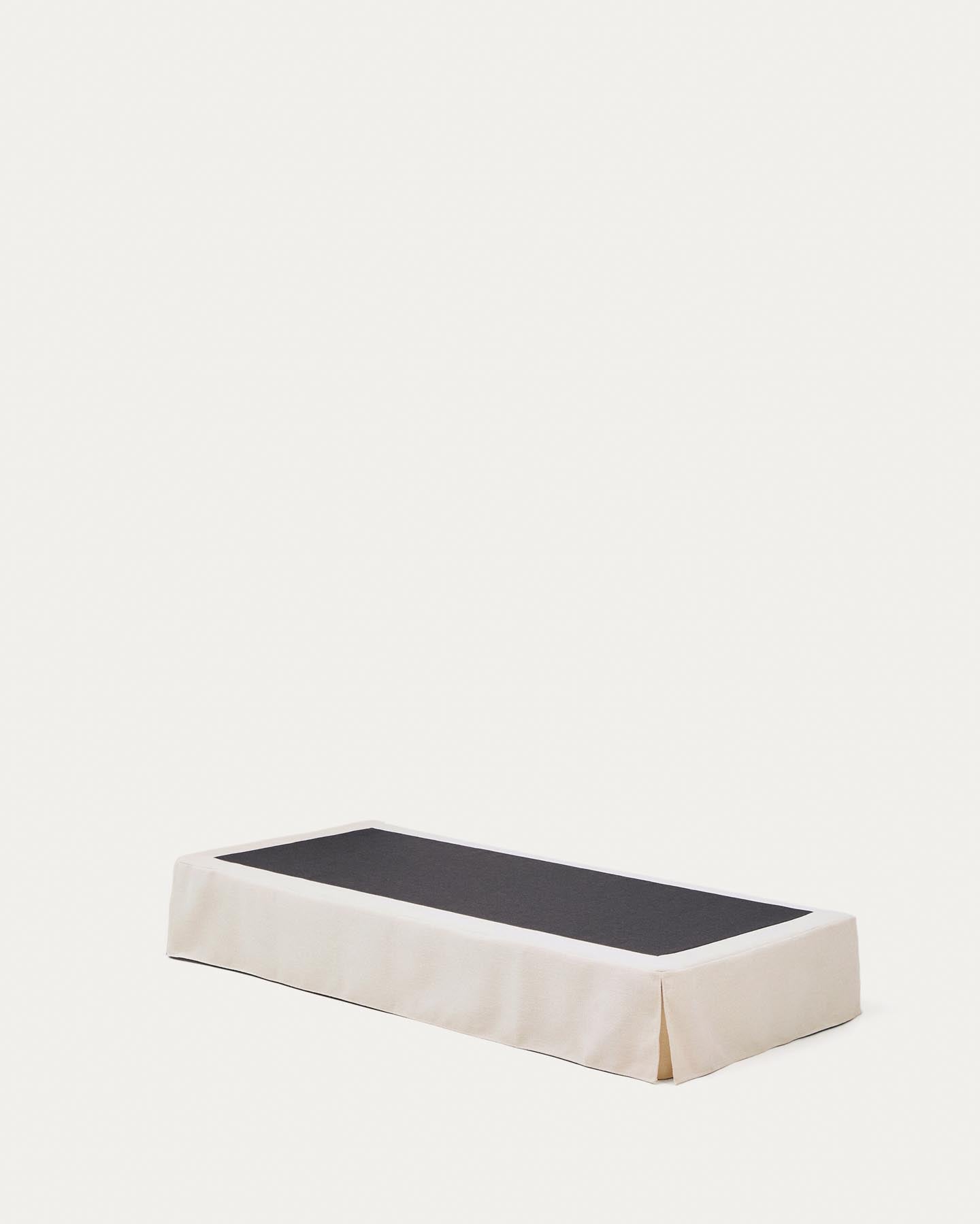 Abziehbarer Bettrahmen Jaira in weißer Chenille für Matratzengröße 90 x 200 cm in präsentiert im Onlineshop von KAQTU Design AG. Bett ist von Kave Home