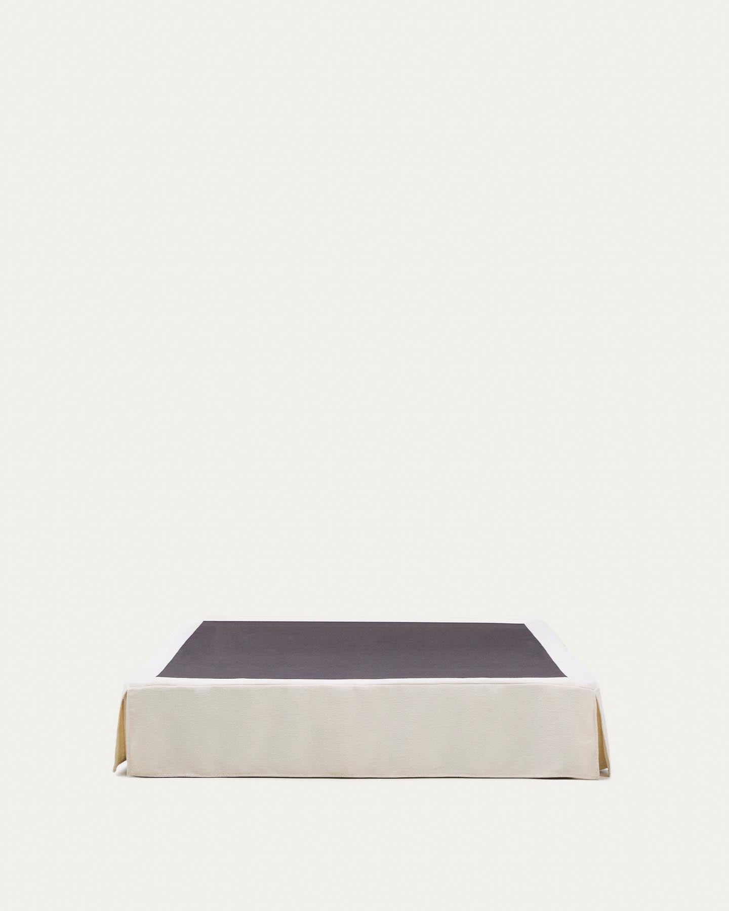 Abziehbarer Bettrahmen Jaira in weißer Chenille für Matratzengröße 150 x 190 cm in präsentiert im Onlineshop von KAQTU Design AG. Bett ist von Kave Home