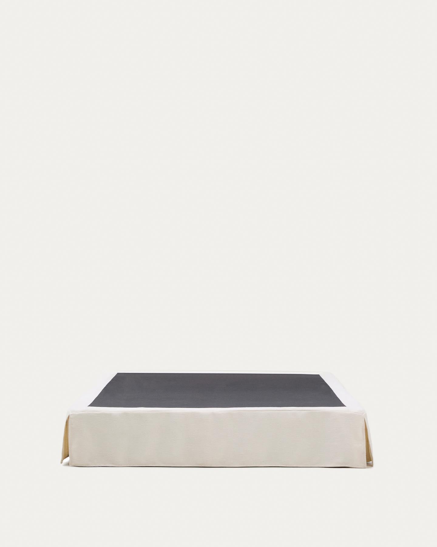 Abziehbarer Bettrahmen Jaira in weißer Chenille für Matratzengröße 160 x 200 cm in präsentiert im Onlineshop von KAQTU Design AG. Bett ist von Kave Home