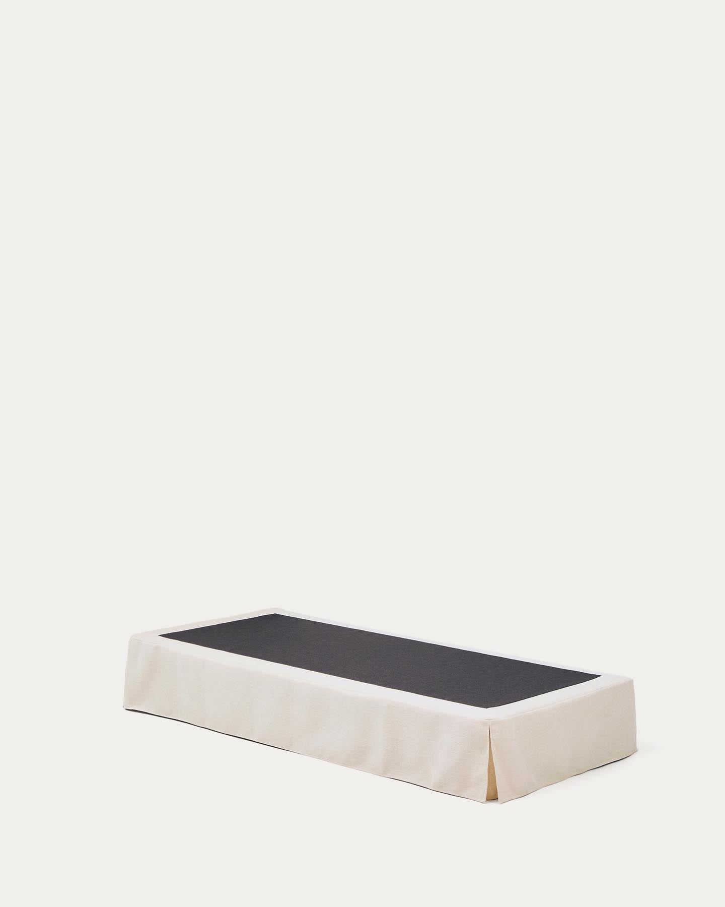 Bettrahmenbezug Jaira aus weißer Chenille für Betten von 90 x 200 cm in präsentiert im Onlineshop von KAQTU Design AG. Zubehör Bett ist von Kave Home