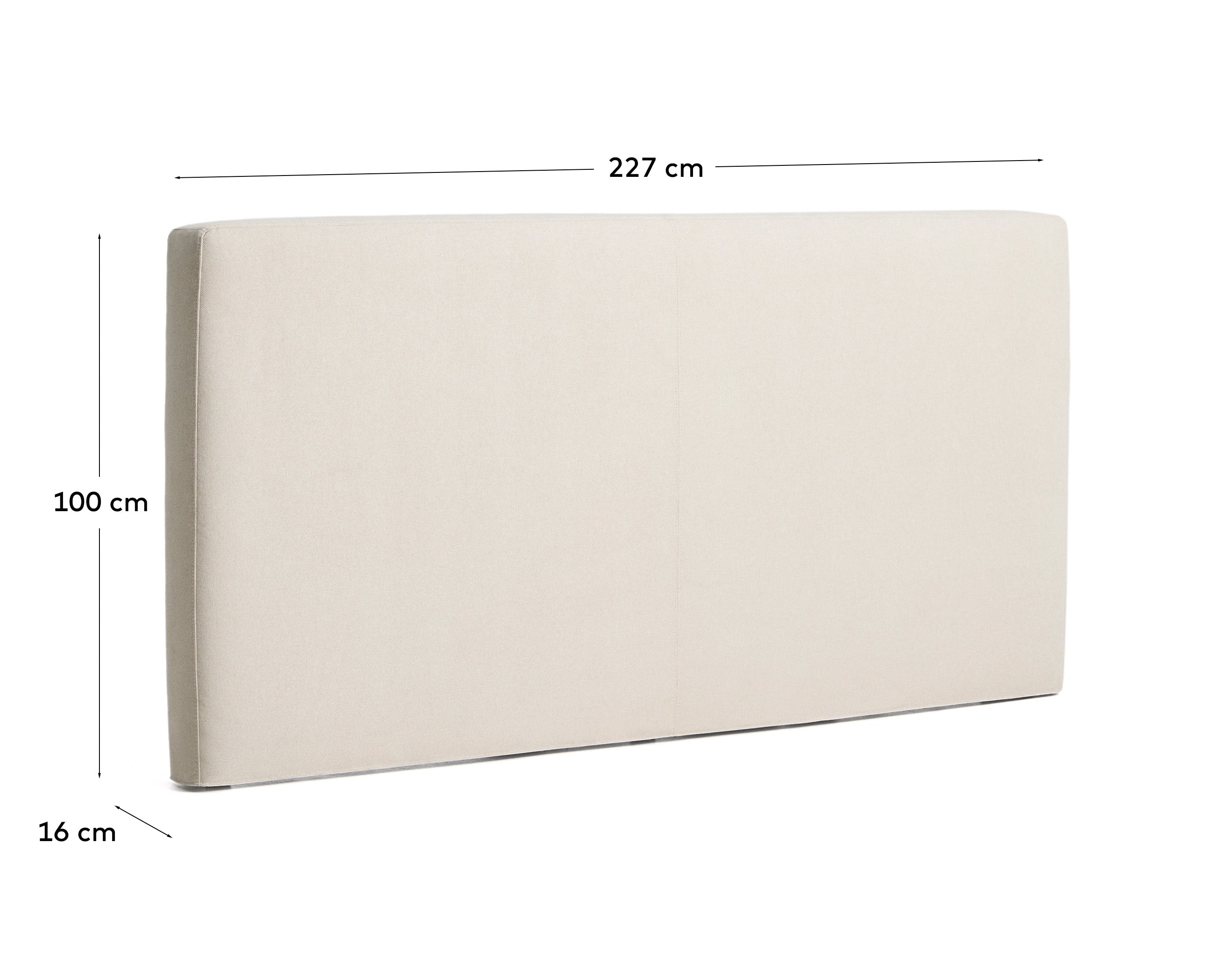 Abziehbares Kopfteil Blok in Ecru für Betten bis 180 cm in Ecru präsentiert im Onlineshop von KAQTU Design AG. Kopfteile ist von Kave Home