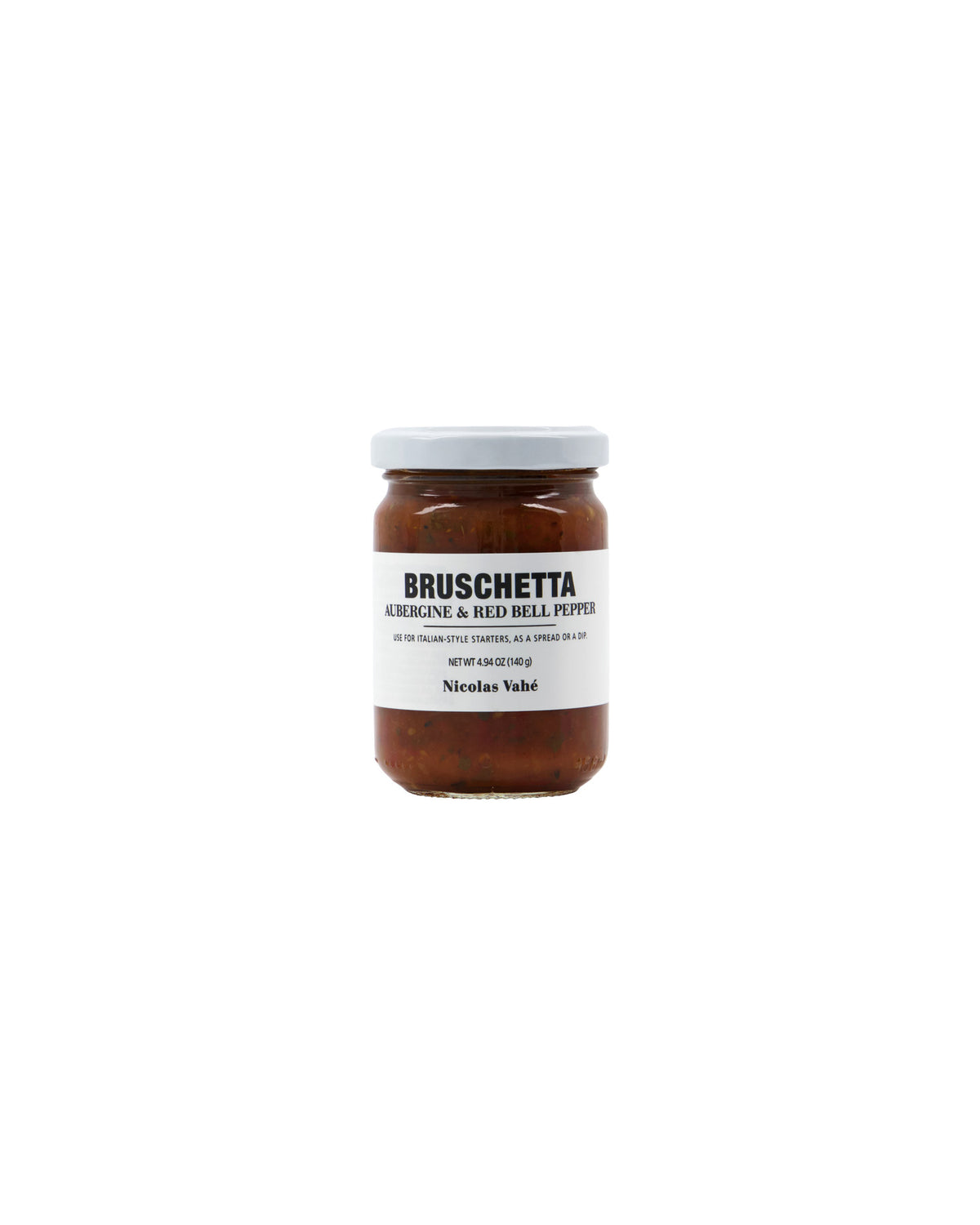 Bruschetta, aubergine & red bell Pfeffer in präsentiert im Onlineshop von KAQTU Design AG. Lebensmittel ist von Nicolas Vahé