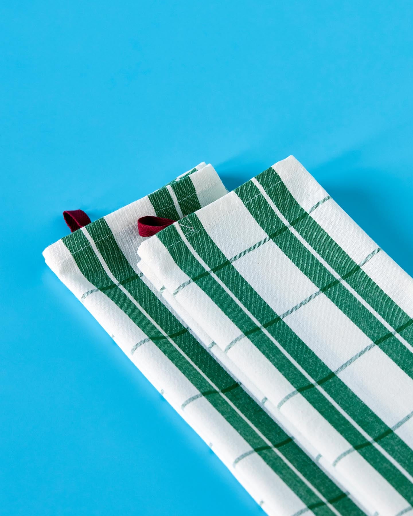 Entdecken Sie die eleganten Geschirrhandtücher NVChef von Nicolas Vahé in Grün und Weiß – perfekte Kombination aus Stil und Funktionalität für Ihre Küche!