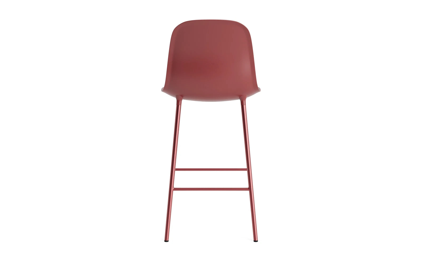 Erleben Sie den Form Barstuhl 65 cm in Rot von Normann Copenhagen – ein elegantes Möbelstück, das modernes Design und Funktionalität perfekt kombiniert.