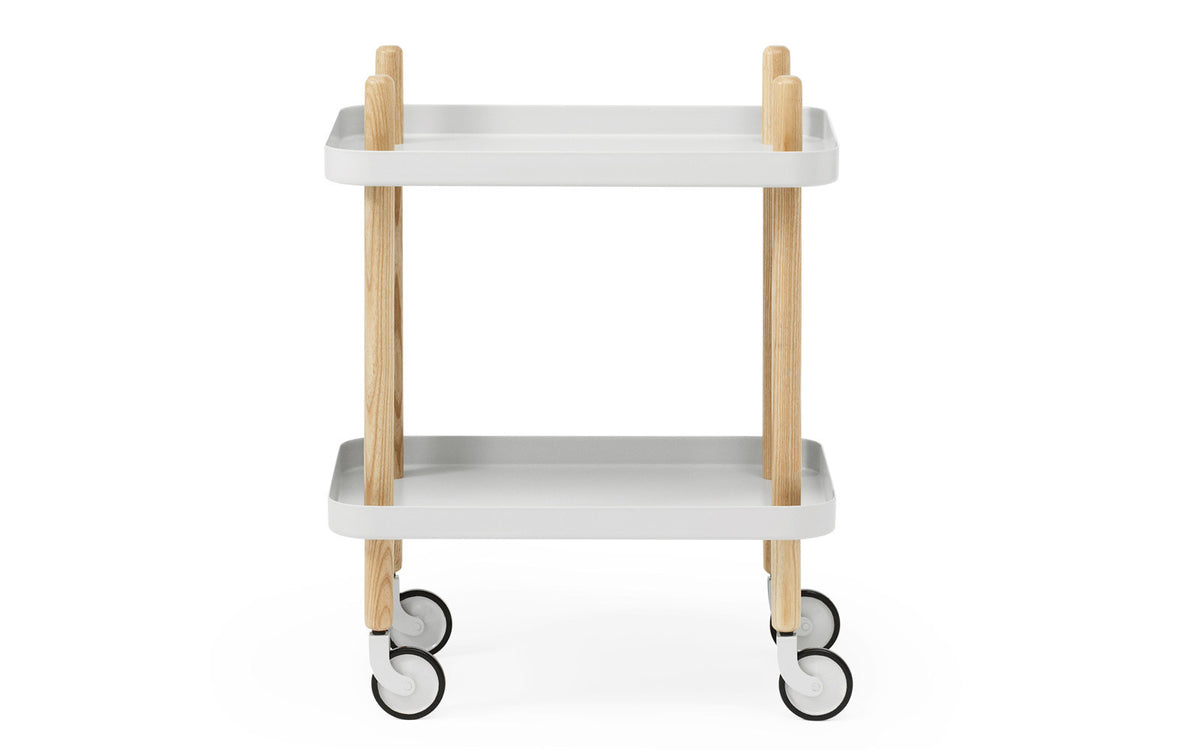 Block Tisch in Hellgrau präsentiert im Onlineshop von KAQTU Design AG. Servierwagen ist von Normann Copenhagen