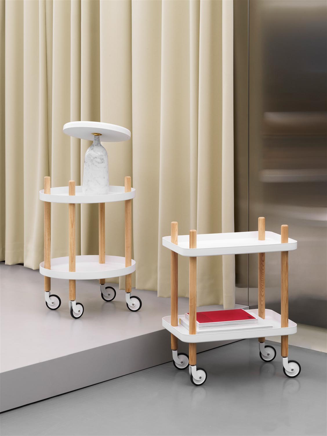 Block Tisch in präsentiert im Onlineshop von KAQTU Design AG. Servierwagen ist von Normann Copenhagen