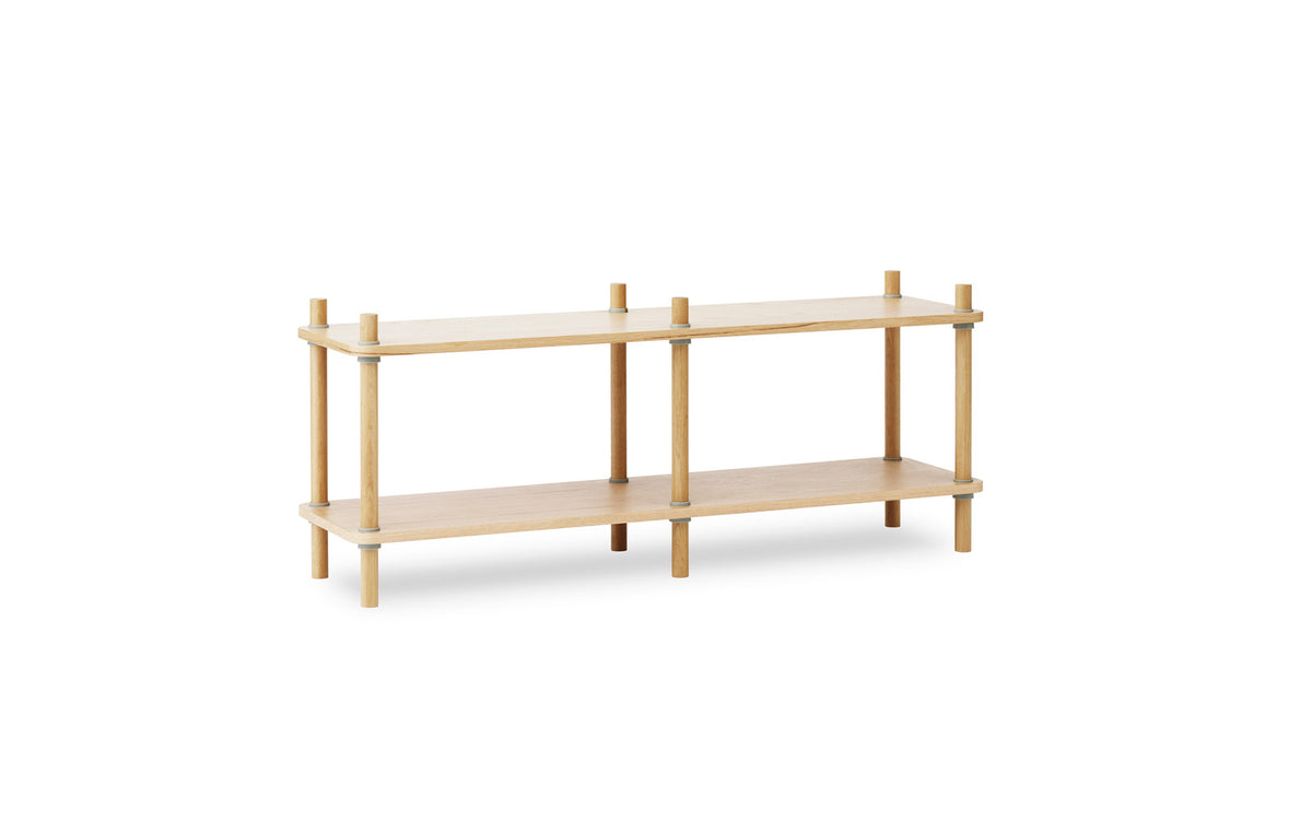 Jam Regal 6 Pfosten Eicke/grau in Eiche/grau präsentiert im Onlineshop von KAQTU Design AG. Bücherregal ist von Normann Copenhagen