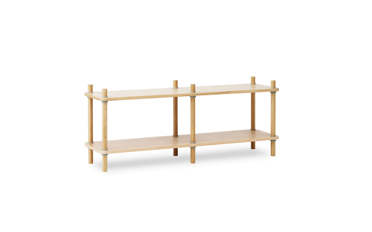 Jam Regal 6 Pfosten Eicke/grau in Eiche/grau präsentiert im Onlineshop von KAQTU Design AG. Bücherregal ist von Normann Copenhagen