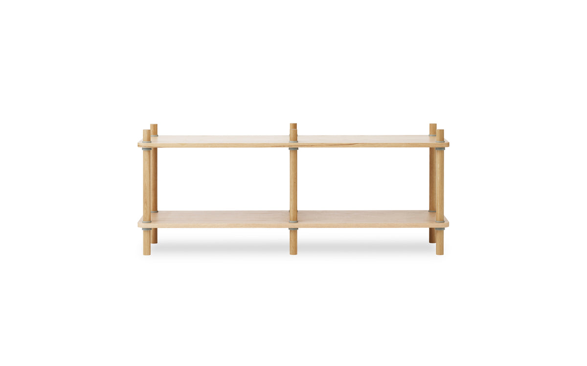 Jam Regal 6 Pfosten Eicke/grau in Eiche/grau präsentiert im Onlineshop von KAQTU Design AG. Bücherregal ist von Normann Copenhagen