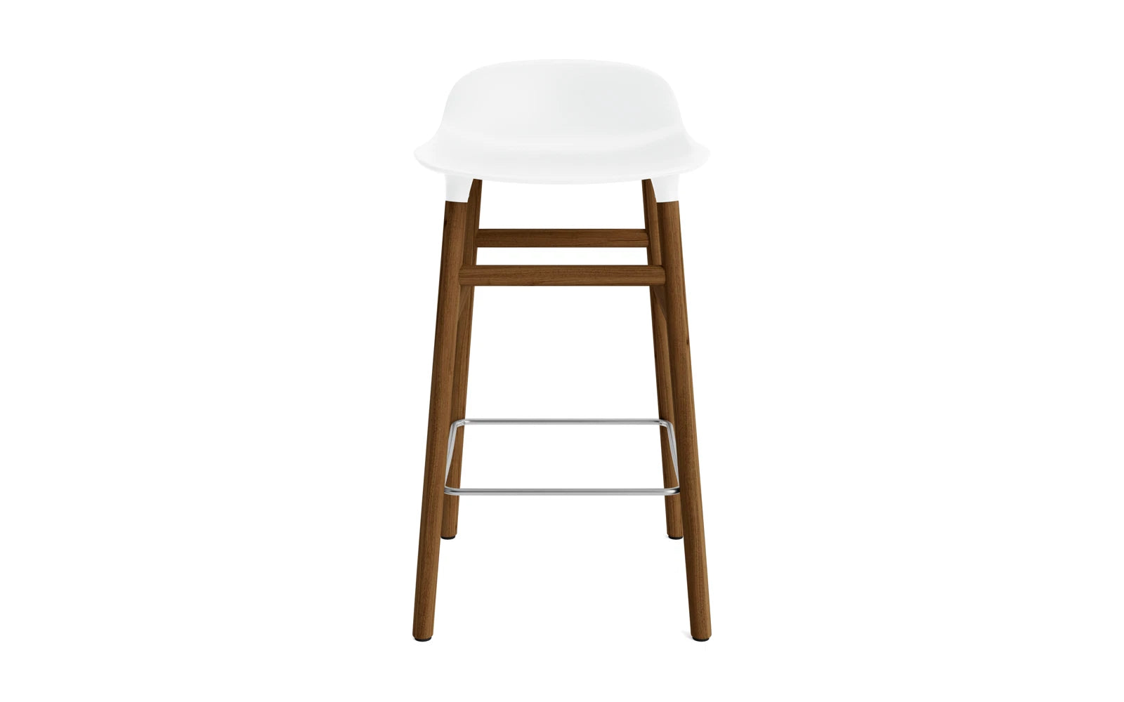 Der Form Barhocker von Normann Copenhagen: Eleganter 65 cm hoher Barstuhl in Weiß, ideal für moderne Küchen und stilvolle Bars.