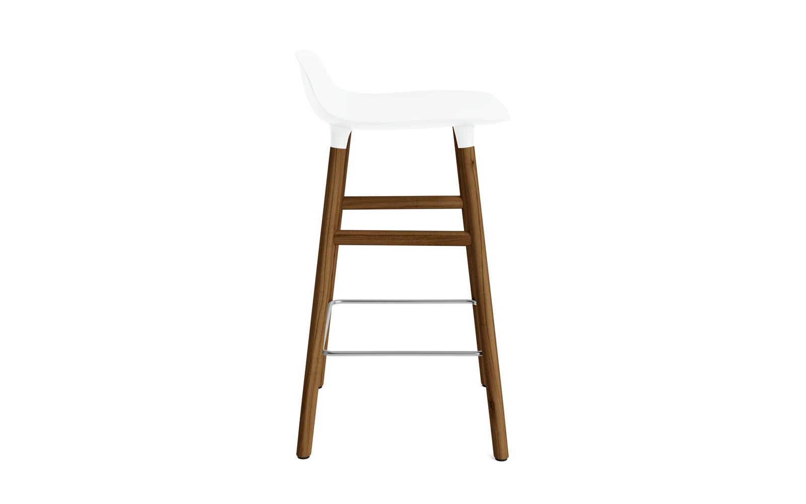 Der Form Barhocker von Normann Copenhagen: Eleganter 65 cm hoher Barstuhl in Weiß, ideal für moderne Küchen und stilvolle Bars.