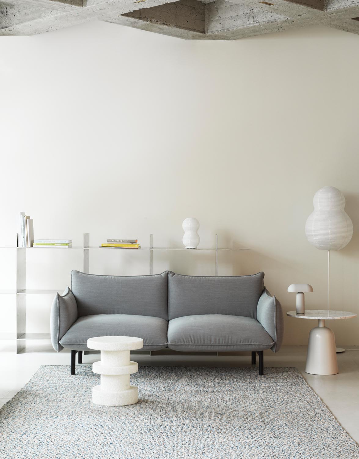 Polli Teppich gross in Mehrfarbig grau präsentiert im Onlineshop von KAQTU Design AG. Teppich ist von Normann Copenhagen
