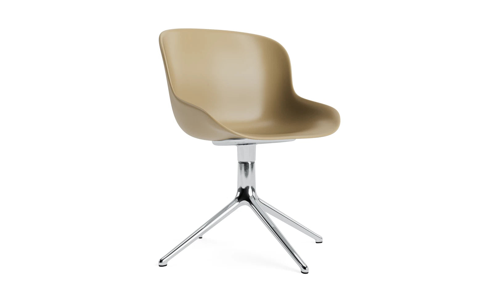 Hyg Drehsessel Aluminium Sand in präsentiert im Onlineshop von KAQTU Design AG. Sessel ist von Normann Copenhagen