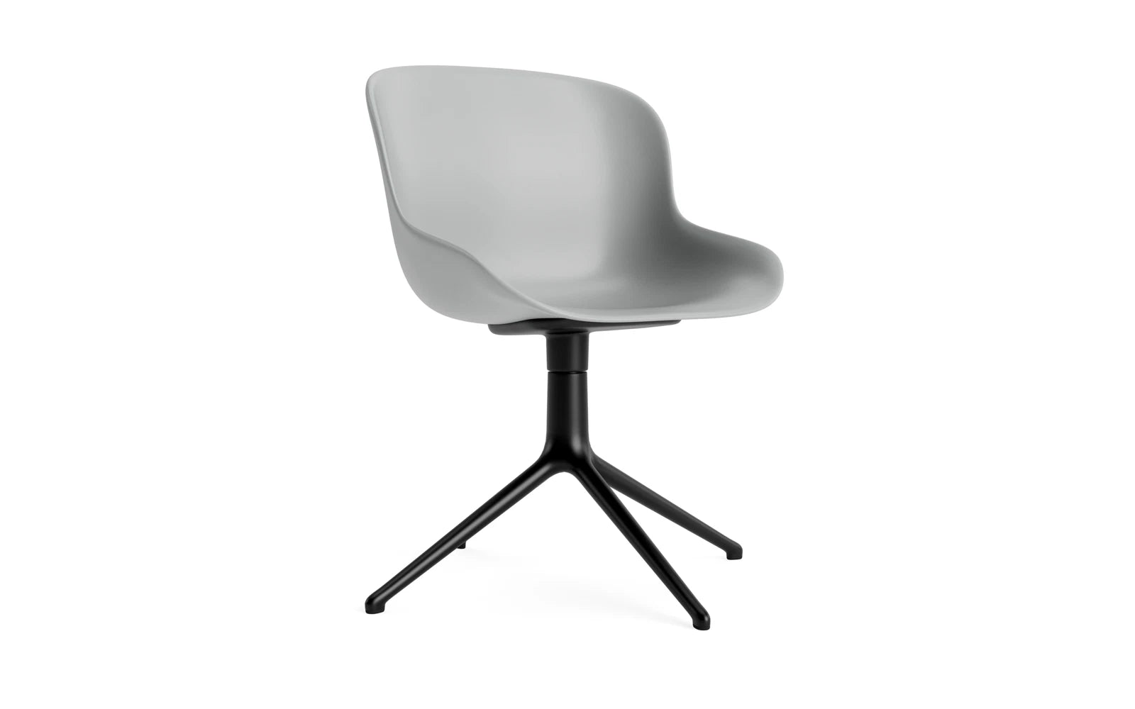 Hyg Drehsessel Grau/Schwarzes Aluminium in präsentiert im Onlineshop von KAQTU Design AG. Sessel ist von Normann Copenhagen