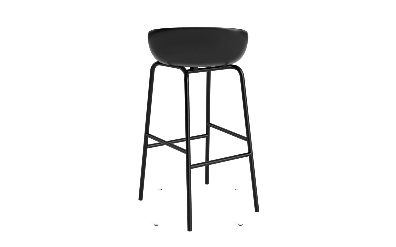 Der Hyg Barhocker von Normann Copenhagen vereint stilvolle Eleganz mit optimalem Sitzkomfort. Ideal für stilvolle Küchen und angesagte Bars.