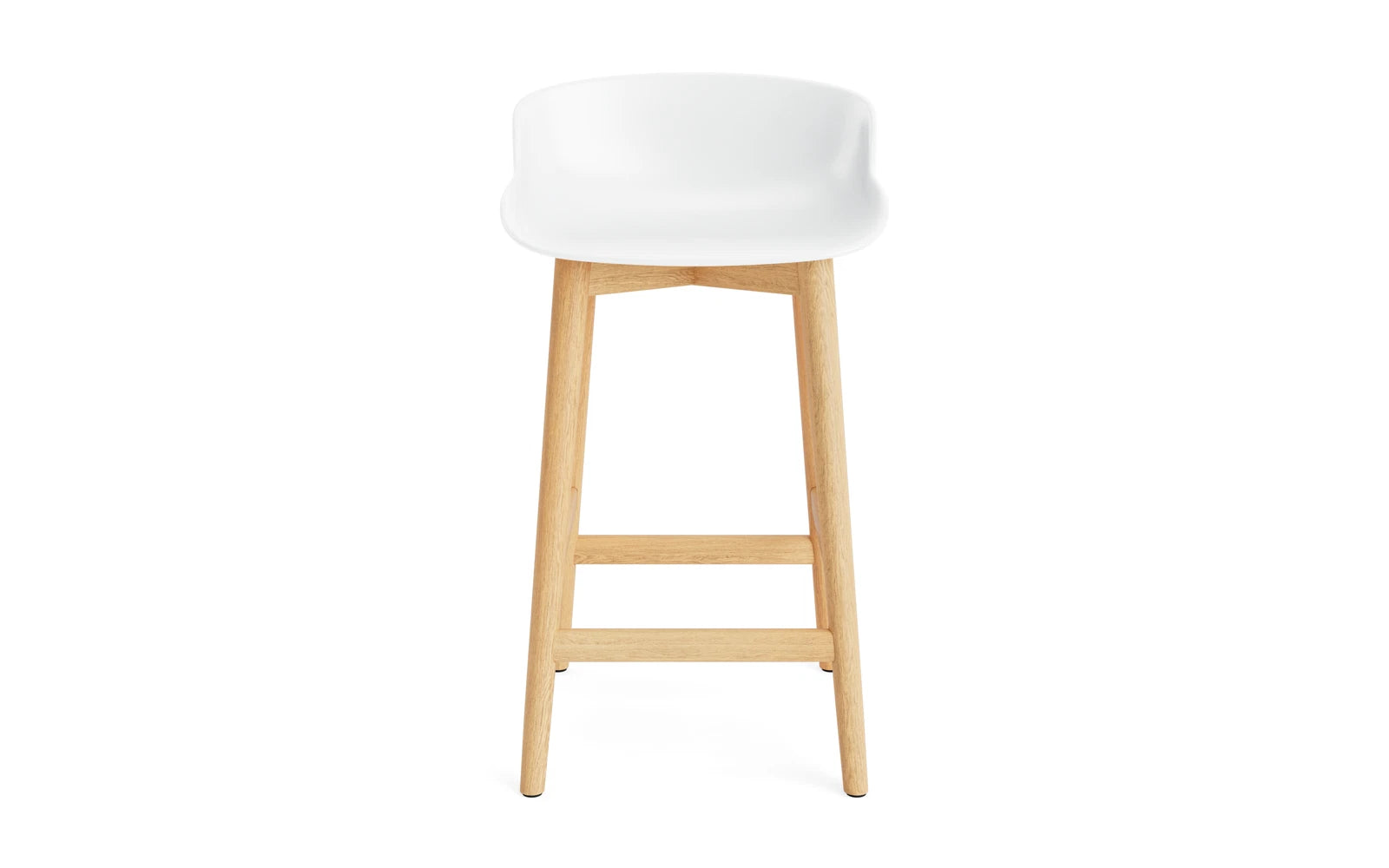 Erleben Sie den Hyg Barhocker 65 cm in Eiche Weiß – ein elegantes Möbelstück, das skandinavische Gemütlichkeit und modernen Komfort vereint.