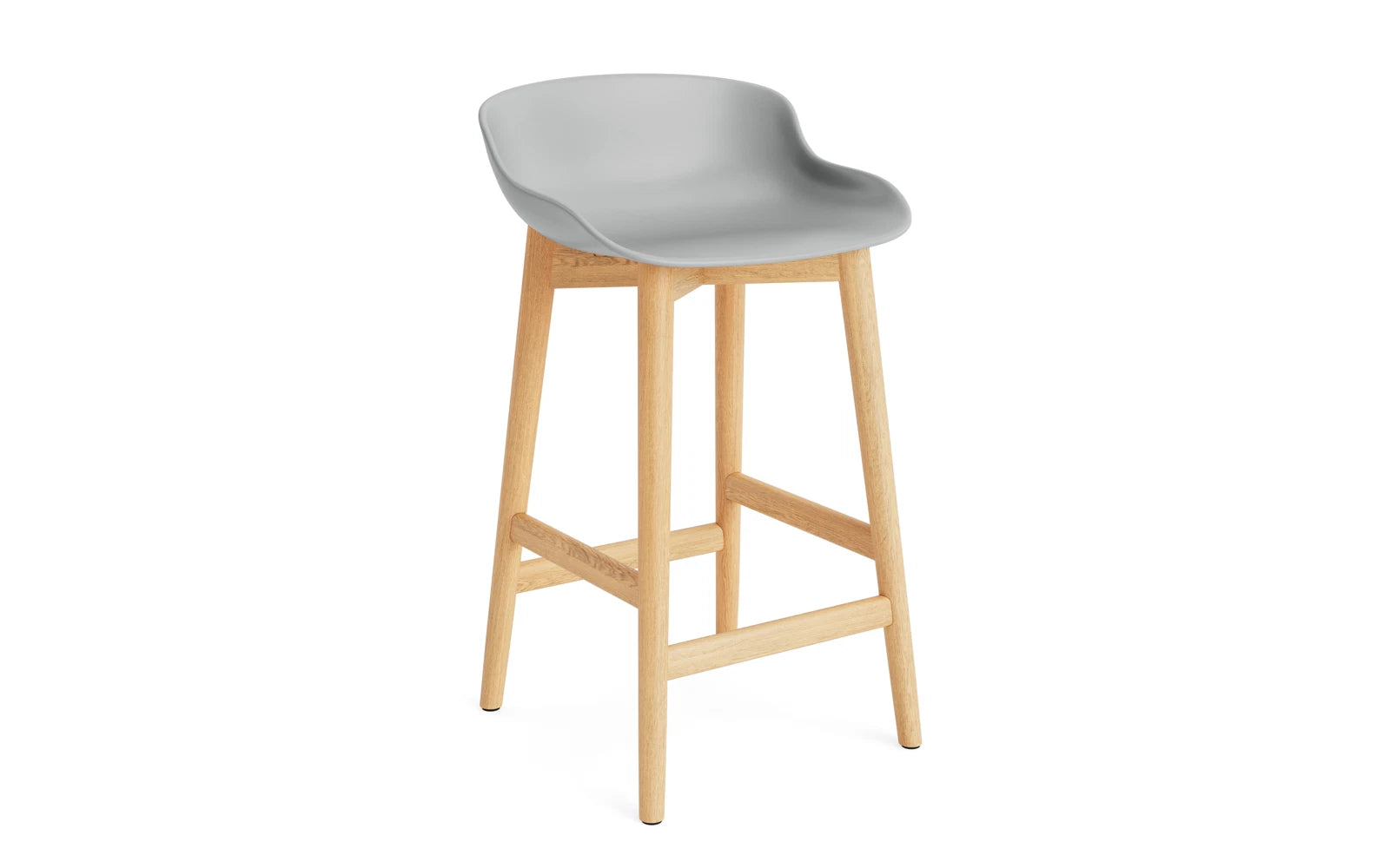 Hyg Barhocker 65 cm Eiche Grau in präsentiert im Onlineshop von KAQTU Design AG. Barstuhl ist von Normann Copenhagen