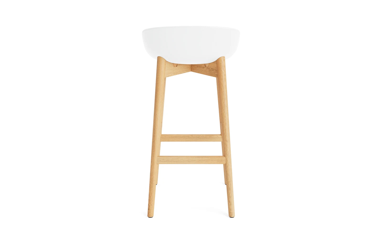 Erleben Sie den Hyg Barhocker 75 cm Eiche Weiß von Normann Copenhagen – ein stilvolles Möbelstück, das skandinavische Gemütlichkeit und Funktionalität vereint.
