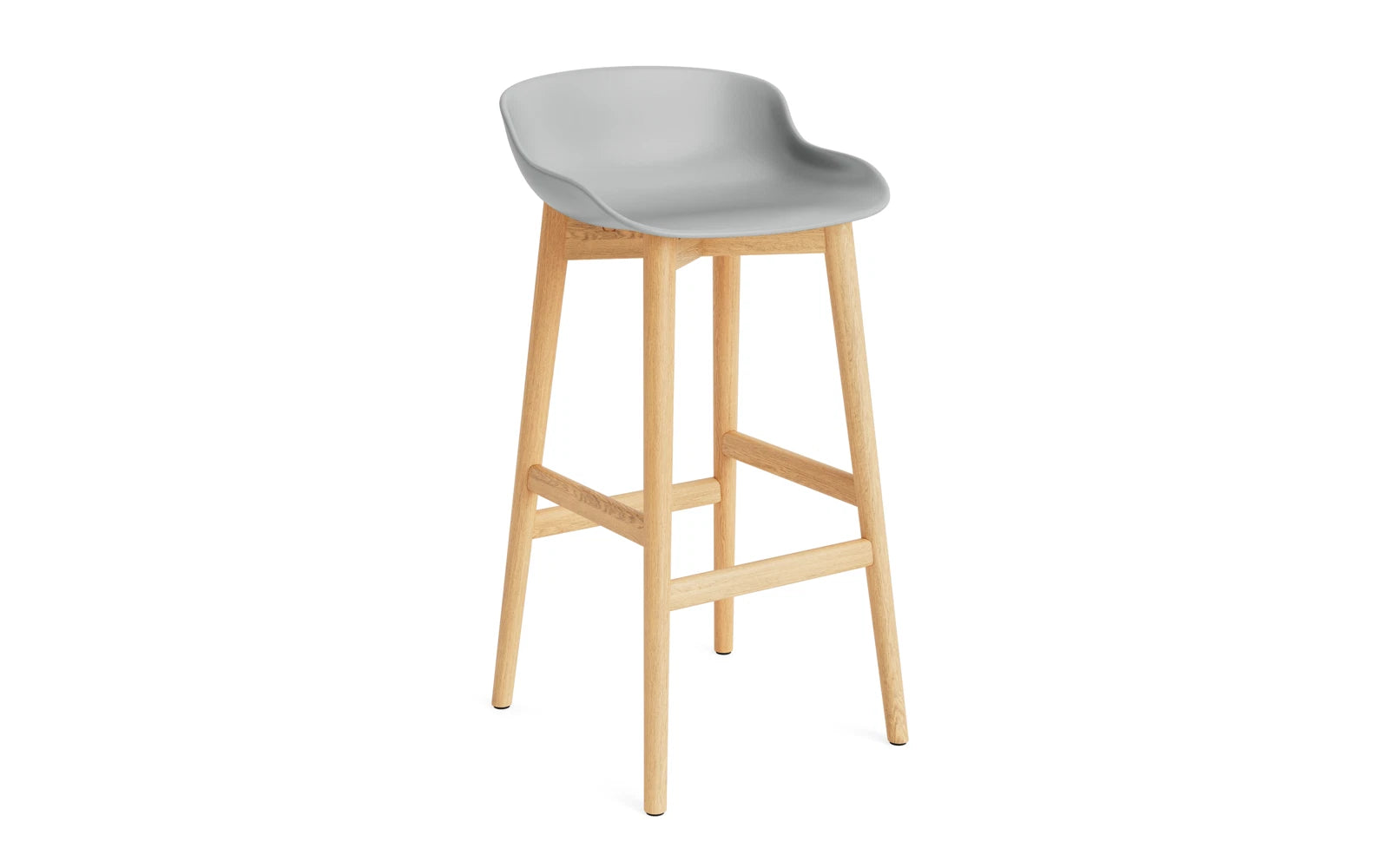 Hyg Barhocker 75 cm Eiche Grau in präsentiert im Onlineshop von KAQTU Design AG. Barstuhl ist von Normann Copenhagen