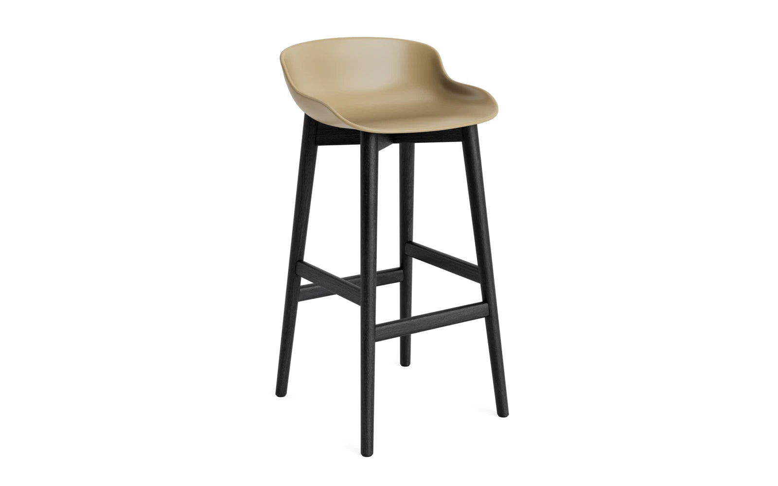 Hyg Barhocker 75 cm Schwarze Eiche/Sand in präsentiert im Onlineshop von KAQTU Design AG. Barstuhl ist von Normann Copenhagen