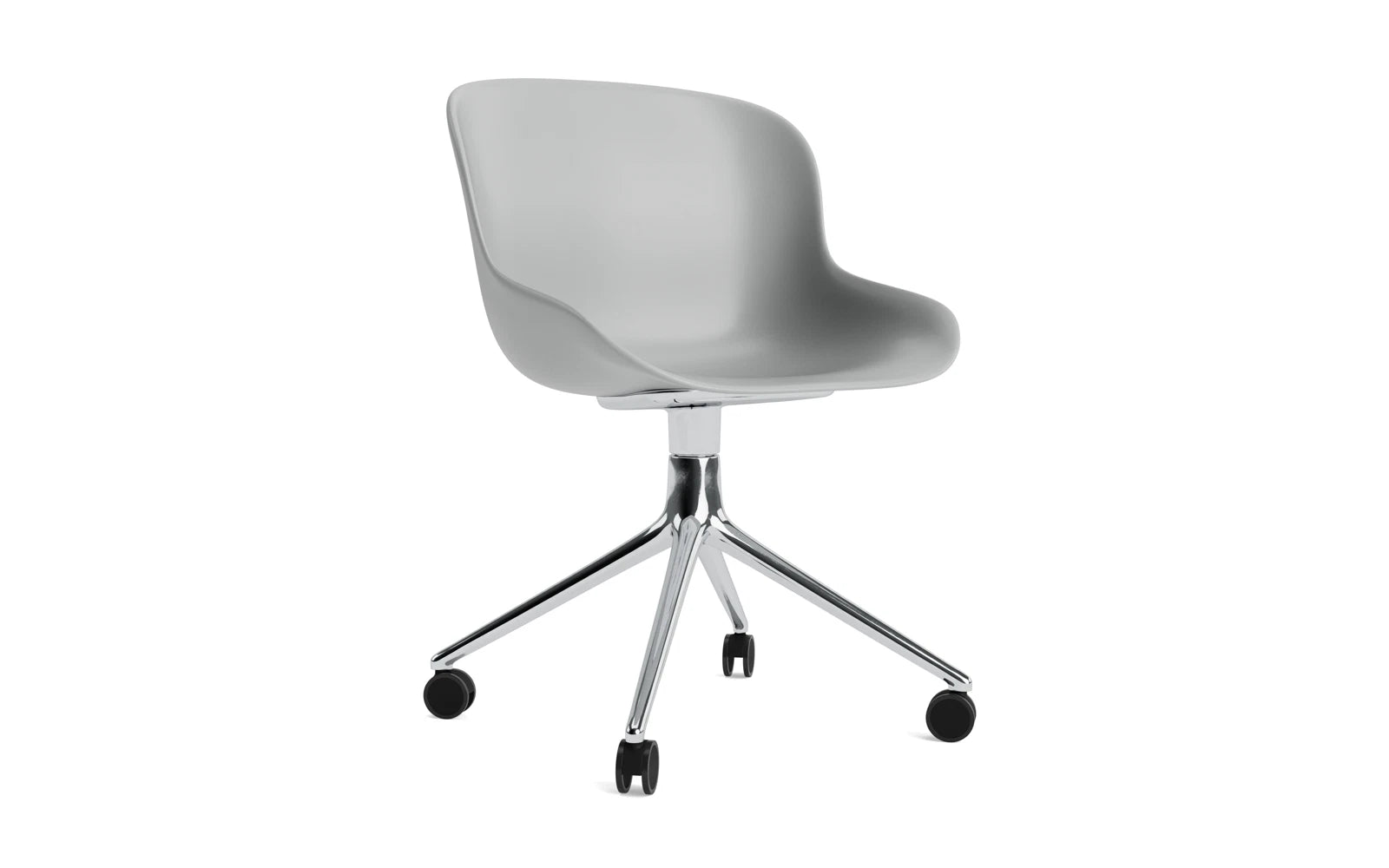 Hyg Drehstuhl 4W Aluminium/grau in präsentiert im Onlineshop von KAQTU Design AG. Drehstuhl ist von Normann Copenhagen