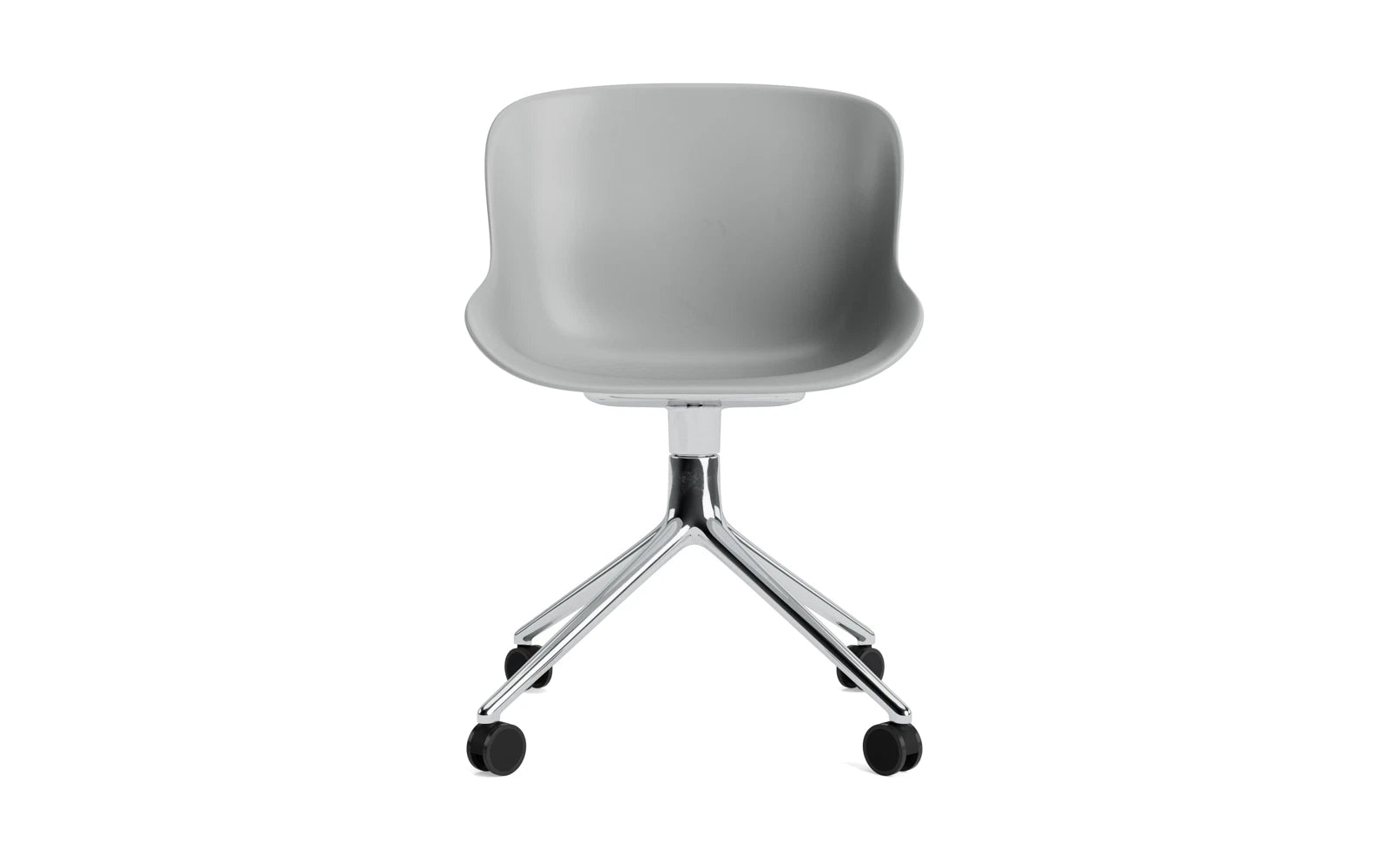 Erleben Sie den Hyg Drehstuhl 4W von Normann Copenhagen – ein eleganter, komfortabler Stuhl in Grau, der modernes Design und dänische Gemütlichkeit vereint.