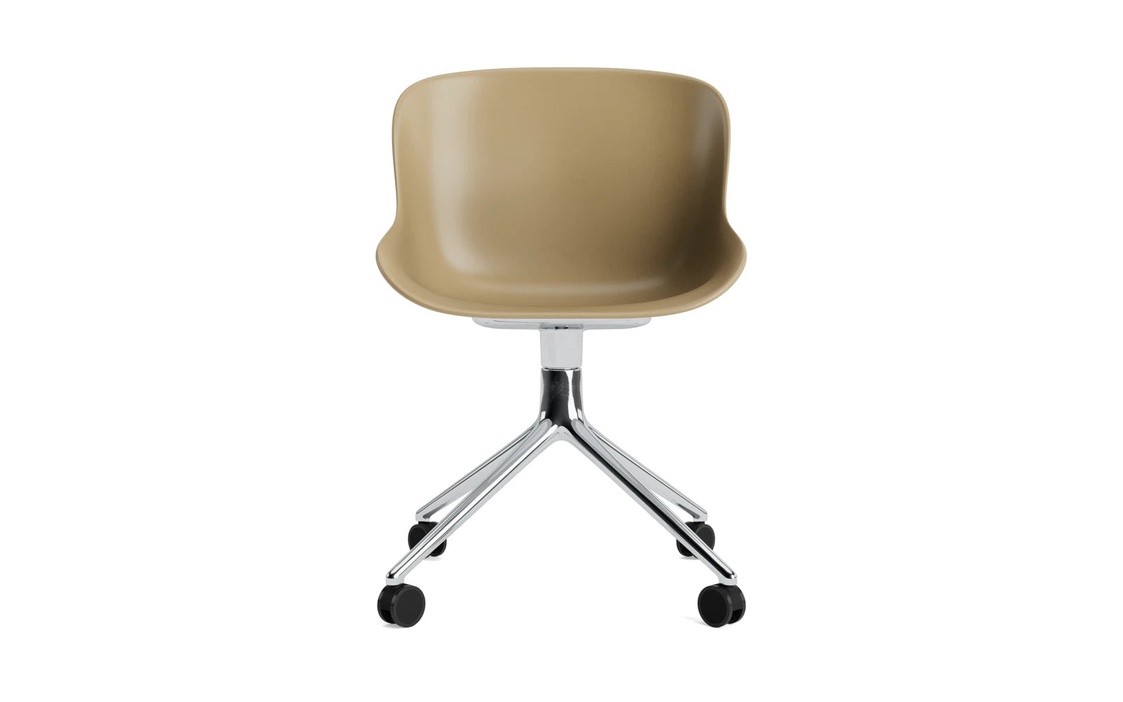 Erleben Sie den Hyg Drehstuhl 4W Aluminium/Sand von Normann Copenhagen – ein Designhighlight, das Gemütlichkeit und modernen Stil perfekt kombiniert.