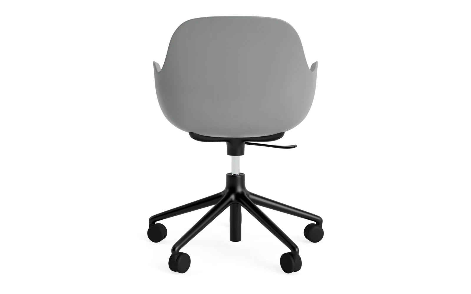 Der Form Bürostuhl mit Armlehne von Normann Copenhagen bietet eleganten Komfort und vielseitige Einsatzmöglichkeiten. Perfekt für stilvolle Büros.