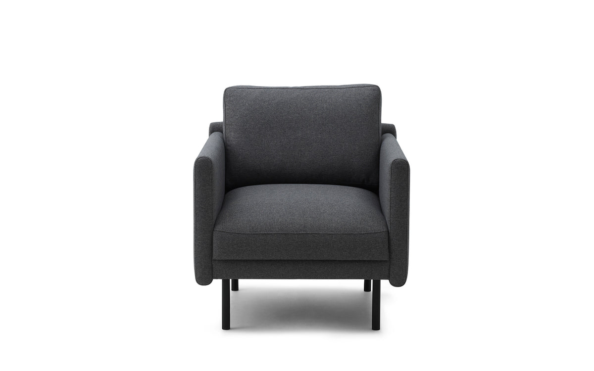 Rar Loungesessel in Re-born Dunkelgrau präsentiert im Onlineshop von KAQTU Design AG. Sessel mit Armlehnen ist von Normann Copenhagen