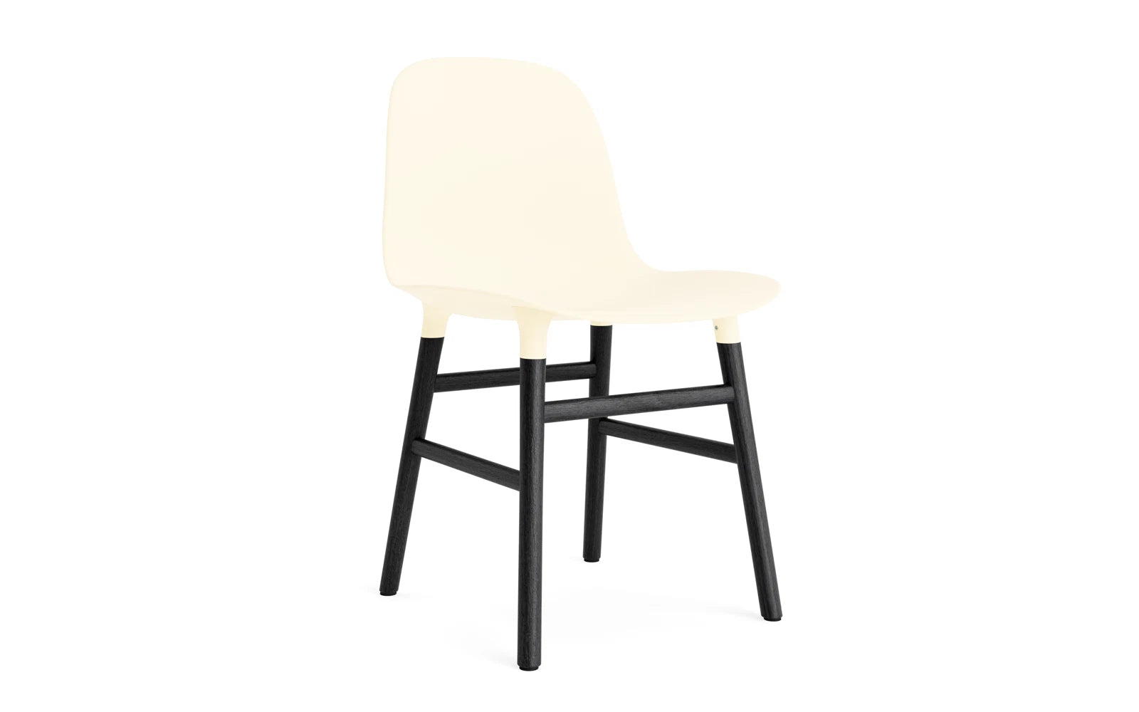 Form Stuhl Creme/schwarz in präsentiert im Onlineshop von KAQTU Design AG. Stuhl ist von Normann Copenhagen