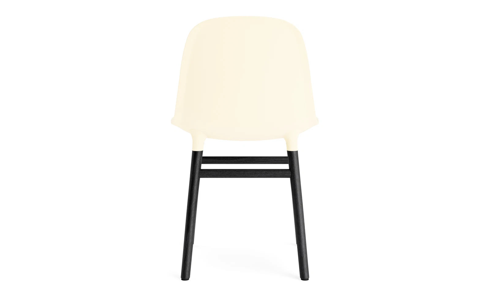 Erleben Sie den Form Stuhl in Creme/Schwarz von Normann Copenhagen – ein harmonisches Design, das Komfort und skandinavische Ästhetik vereint.