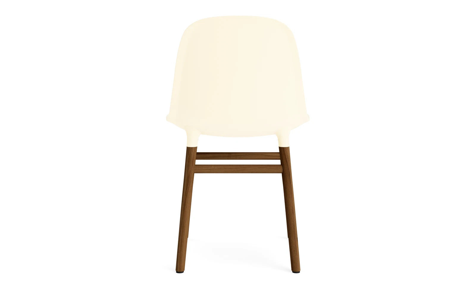 Erleben Sie den Form Stuhl Creme/Walnuss von Normann Copenhagen – ein elegantes Designhighlight, das Stil und Komfort perfekt kombiniert.