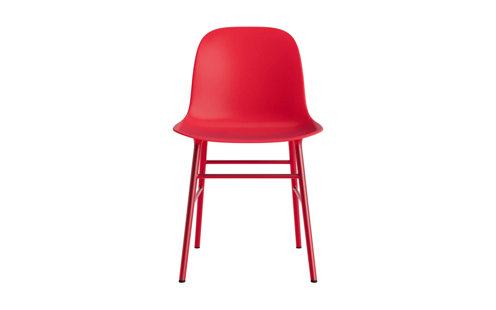Erleben Sie den Form Stuhl in strahlendem Rot von Normann Copenhagen – ein elegantes Designhighlight, das Funktionalität und Stil perfekt kombiniert.