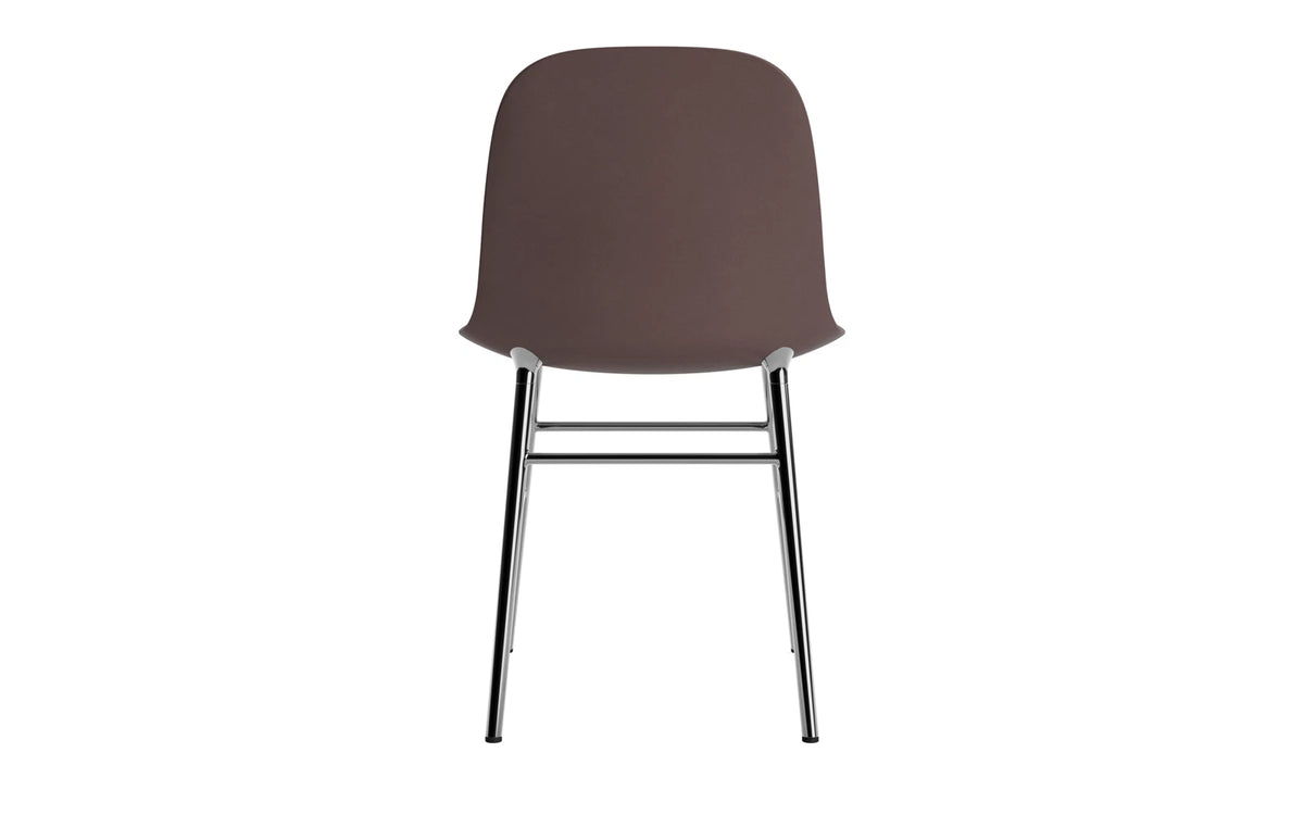 Form Stuhl Braun/Chrom in Braun präsentiert im Onlineshop von KAQTU Design AG. Stuhl ist von Normann Copenhagen