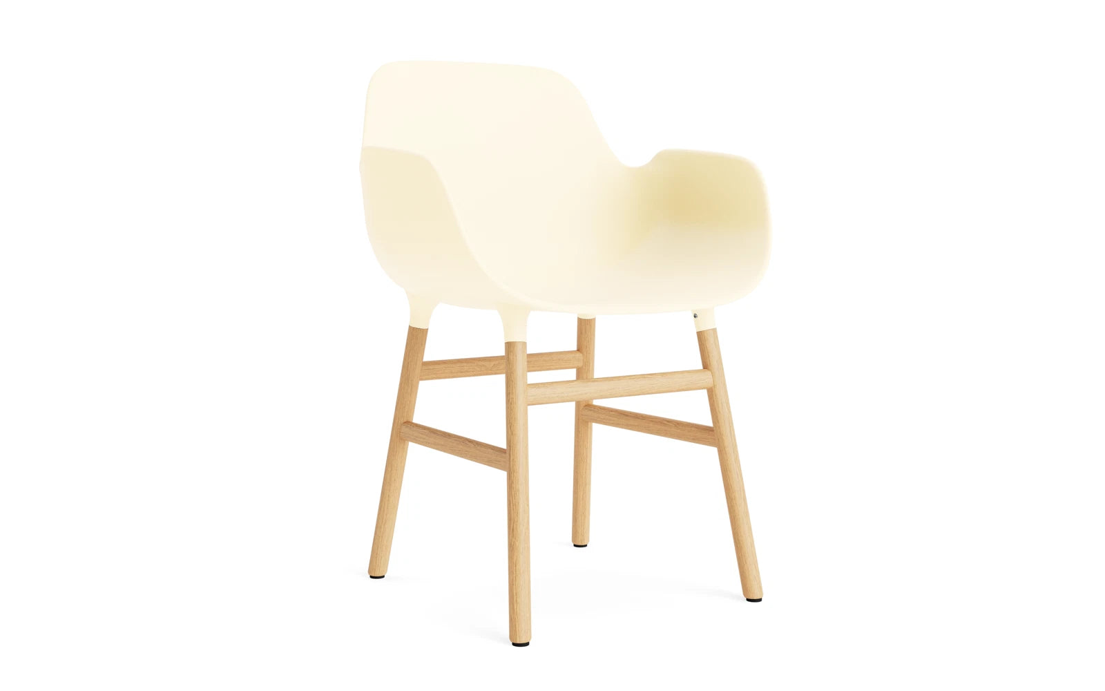 Form Lehnstuhl Eiche Creme in  präsentiert im Onlineshop von KAQTU Design AG. Stuhl mit Armlehne ist von Normann Copenhagen